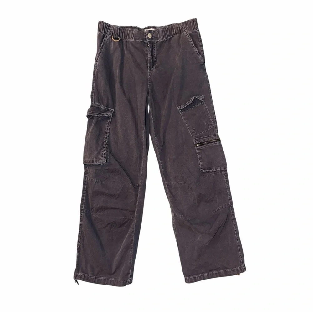 Vanilla Star Charcoal Cargo Pants with Utility Pockets